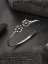 Shrinking Violets- Oxidised Bangle Bracelet