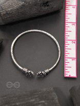 Shrinking Violets- Oxidised Bangle Bracelet
