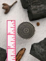 The Raven Halo- Oxidised Statement Ring