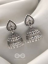 Hearts and Flowers- Brass Jhumka Earrings