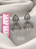 Hearts and Flowers- Brass Jhumka Earrings