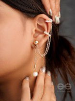 The Starry Eyes- Golden Beads Earcuff (One Ear)