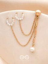 The Starry Eyes- Golden Beads Earcuff (One Ear)