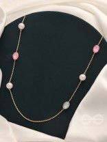 The Cosmic Attraction- Golden Bead Necklace With Anti-Tarnish Coating 