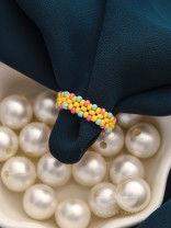 The Sunny Bubbles- Stretchable Colorful Beaded Ring