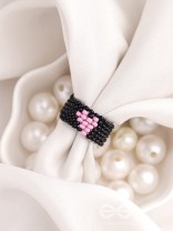 The Midnight Sky- Black Beaded Ring