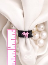 The Midnight Sky- Black Beaded Ring