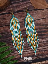 The Magma Ocean- Golden Embellished Earrings