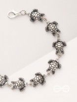 The Turtle Tale- Oxidised Turtle Bracelet