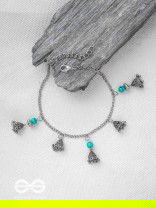The Bell Curve- Oxidised Bead Anklet