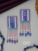 Adhvan- The Stony Path- Stones, Sequins and Beads Embroidered Earrings