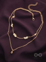 The Moon Fragments- Golden Layered Necklace With Anti-Tarnish Coating 