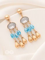 The Radiant Rains- Golden Embellished Earrings