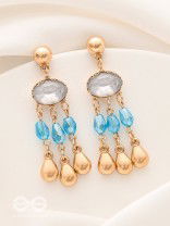 The Radiant Rains- Golden Embellished Earrings