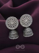 The Sun Glare- Oxidised Jhumka Earrings