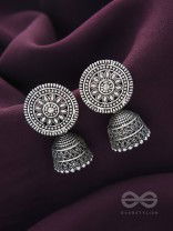 The Sun Glare- Oxidised Jhumka Earrings