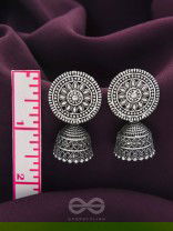 The Sun Glare- Oxidised Jhumka Earrings
