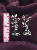 Branch Out- Oxidised Jhumka Earrings