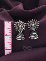 The Silver Sunbeams- Oxidised Jhumka Earrings