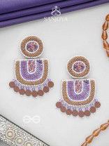 Aashyam- The Setting Sun- Beads and Sequins Embroidered Earrings