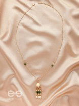 Jade N Ivory- Golden Embellished Necklace With Anti-Tarnish Coating 
