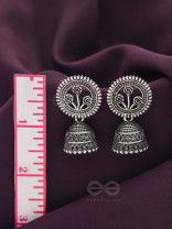 In Full Bloom- Oxidised Jhumka Earrings