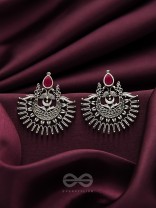 The Violet Vesper- Oxidised Embellished Earrings