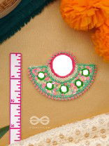 Svastamita- The Beautiful Sunset- Mirror and Resham Embroidered Earrings