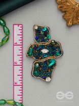 Dhvaanta- The Night Sky- Stone and Sequins Embroidered Earrings