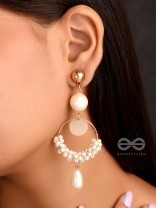 The Ivory Moon- Golden Pearl Earrings