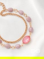 The Violet Sun- Golden Layered Bracelet