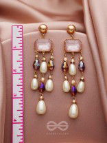 The Jazzy Chandelier- Golden Embellished Earrings