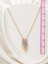 The Splashy Sleet- Golden Embellished Necklace With Anti-Tarnish Coating