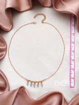 The Dripping Rain- Golden Embellished Necklace With Anti-Tarnish Coating 