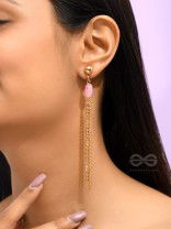 The Lava Stone- Golden Embellished Earrings