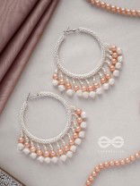 Kairavi- The Pristine Moonlight- Pearls and Beads Embroidered Earrings