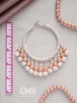 Kairavi- The Pristine Moonlight- Pearls and Beads Embroidered Earrings