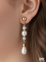 The Ray of Hope- Golden Pearl Earrings