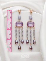 The Wine Drizzle- Golden Embellished Earrings