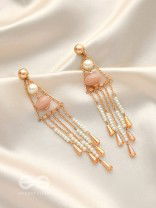 The Bermuda Triangle- Golden Embellished Earrings