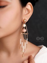 The Bermuda Triangle- Golden Embellished Earrings