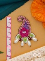 Aabharita- The Ornamented- Resham and Pearls Embroidered Earrings