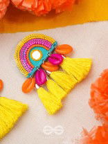 Inodaya- The Alluring Sunrise- Resham and Sequins Embroidered Earrings
