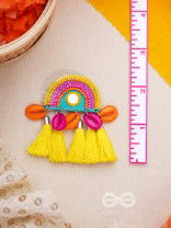 Inodaya- The Alluring Sunrise- Resham and Sequins Embroidered Earrings