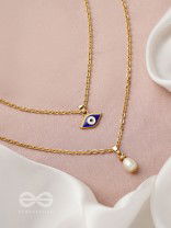 The Eye Candy- Golden Embellished Necklace With Anti-Tarnish Coating 