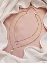 The Eye Candy- Golden Embellished Necklace With Anti-Tarnish Coating 