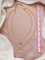 The Eye Candy- Golden Embellished Necklace With Anti-Tarnish Coating 