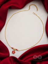 Rose N Thorns- Golden Embellished Necklace With Anti-Tarnish Coating 