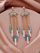 Rain or Shine- Golden Embellished Earrings 