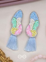 Hrilekha- The Dazzling Imprints- Resham, Beads and Sequins Embroidered Earrings